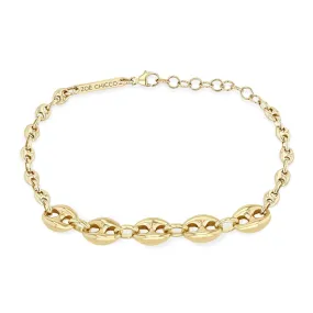 14k Mariner Station Chain Bracelet