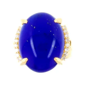 18.82ct Lapis and Diamond Ring in 18kt