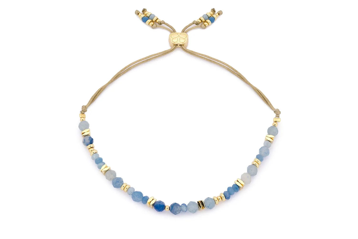 Abaco Blue Aventurine & Gold Bracelet Stack