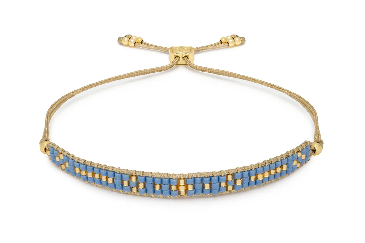 Abaco Blue Aventurine & Gold Bracelet Stack