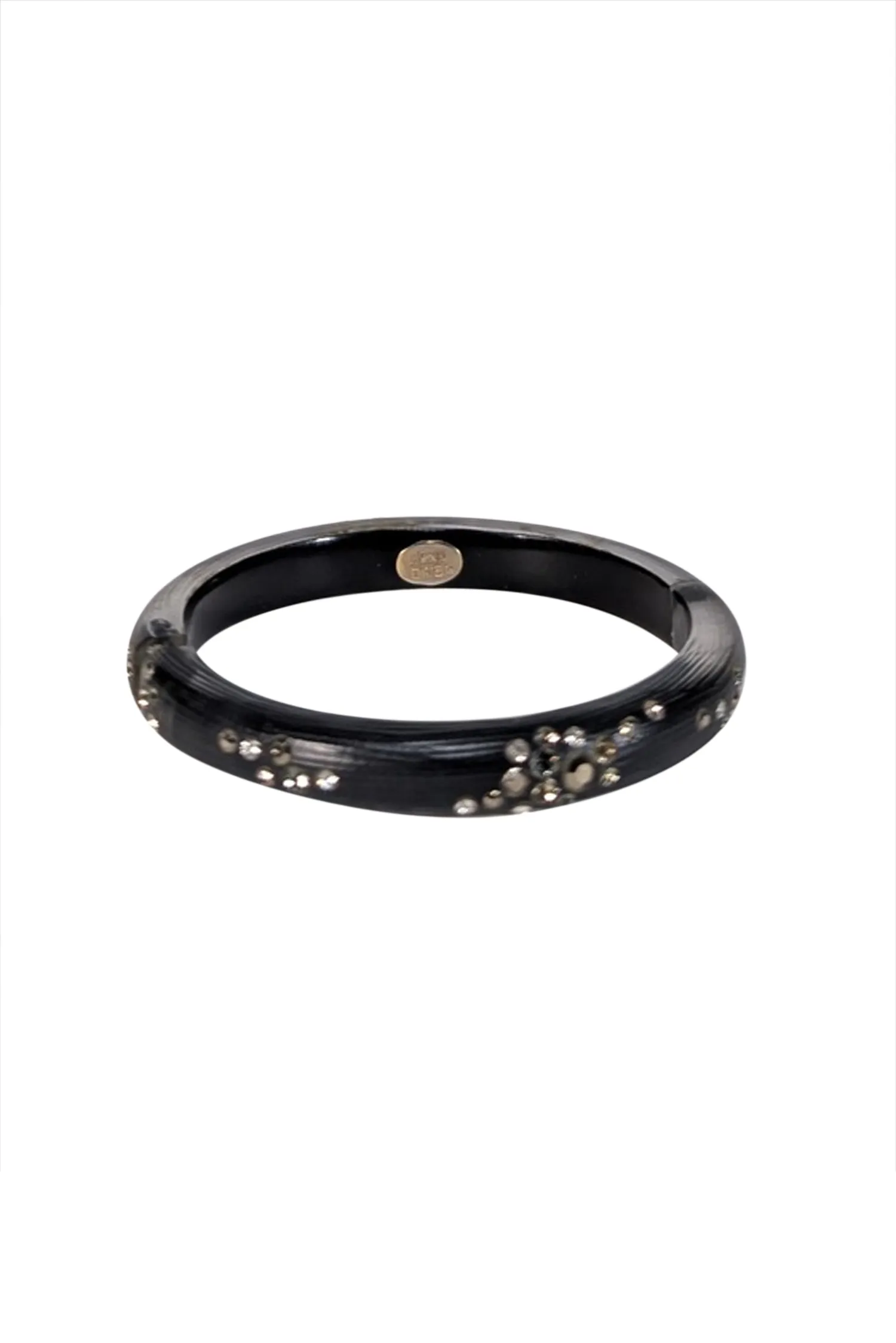 Alexis Bittar - Black Lucite Rhinestone Detail Bracelet