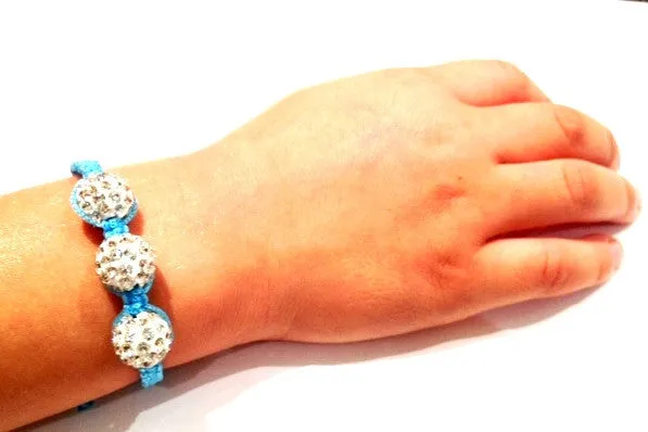 Baby Pave Bracelet - Light Blue