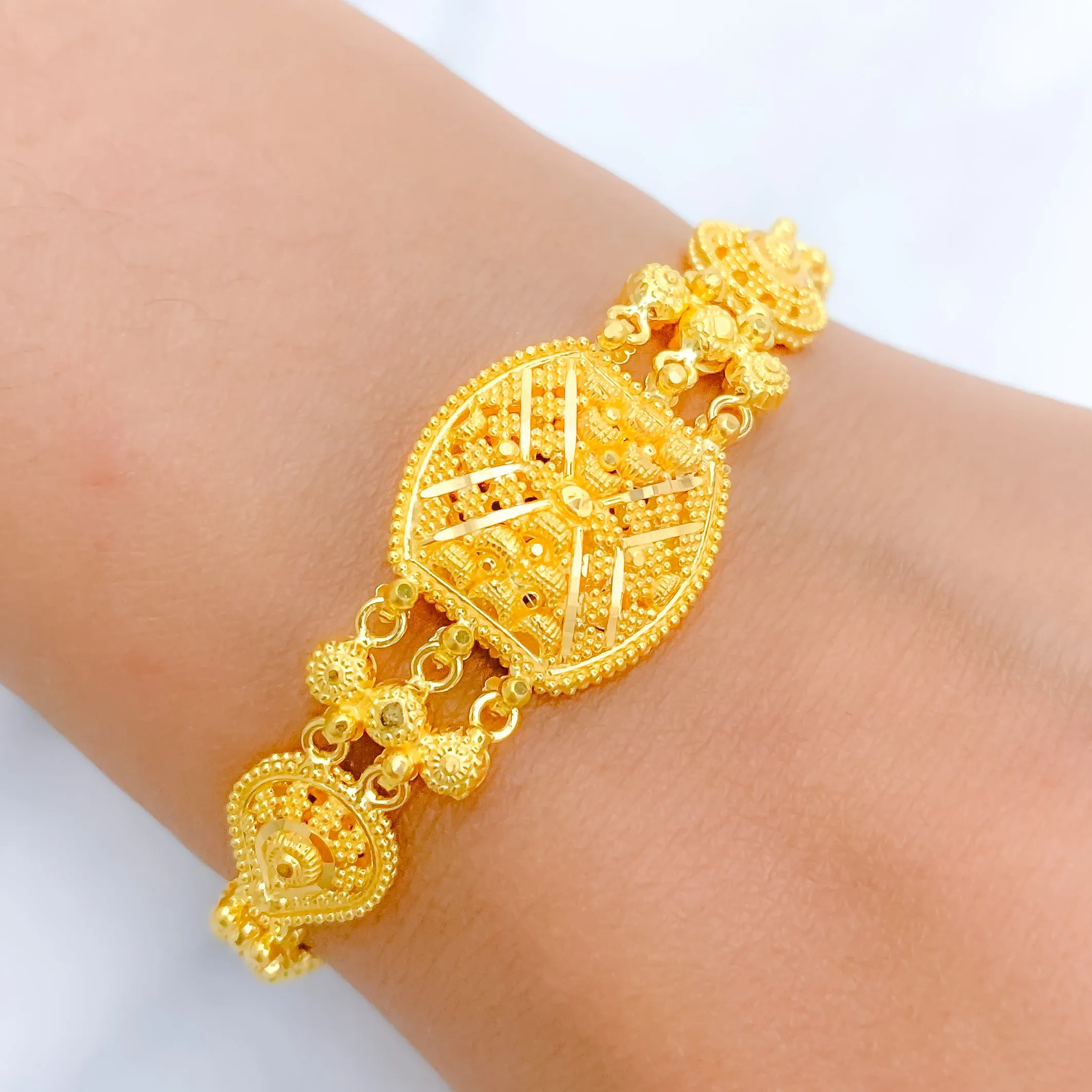 Beaded Meenakari Reversible Bracelet