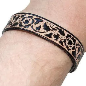 Black Leather Boho Bracelet Wristband Bangle Mens Womens Ladies Boys Girls Kids