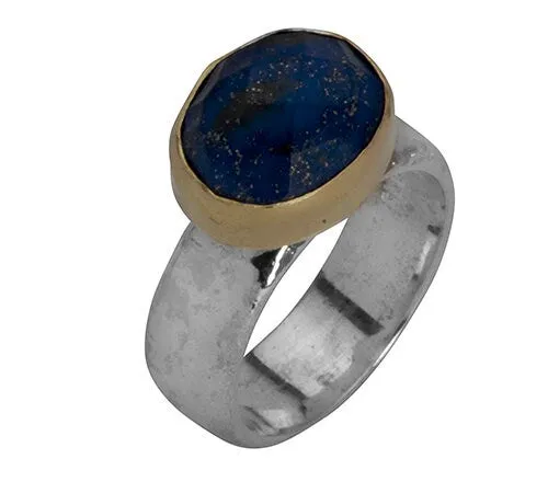 Bold Gleam: Contemporary Druzy Two-Tone Ring