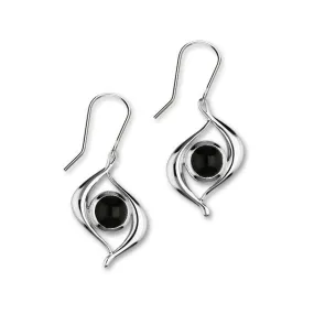 Carnaby Sterling Silver & Black Onyx Drop Earrings, SE293