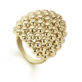 Caviar Gold 18K Gold Oval Statement Ring