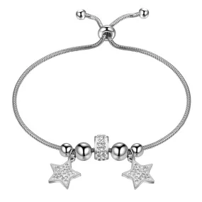 Charm Bead Lucky Star Link Bracelets Women Jewelry Stainless Steel