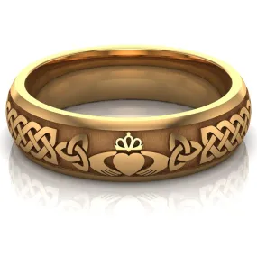 Claddagh Wedding Ring UCL1-14Y6M - 14K Yellow Gold