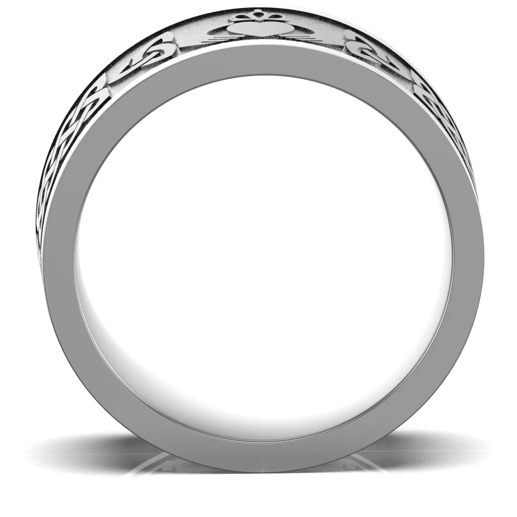 Claddagh Wedding Ring UCL1-TITAN10M-FLAT - TITANIUM