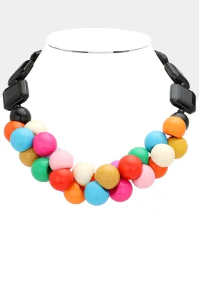 Cluster Gumball Bead Necklace