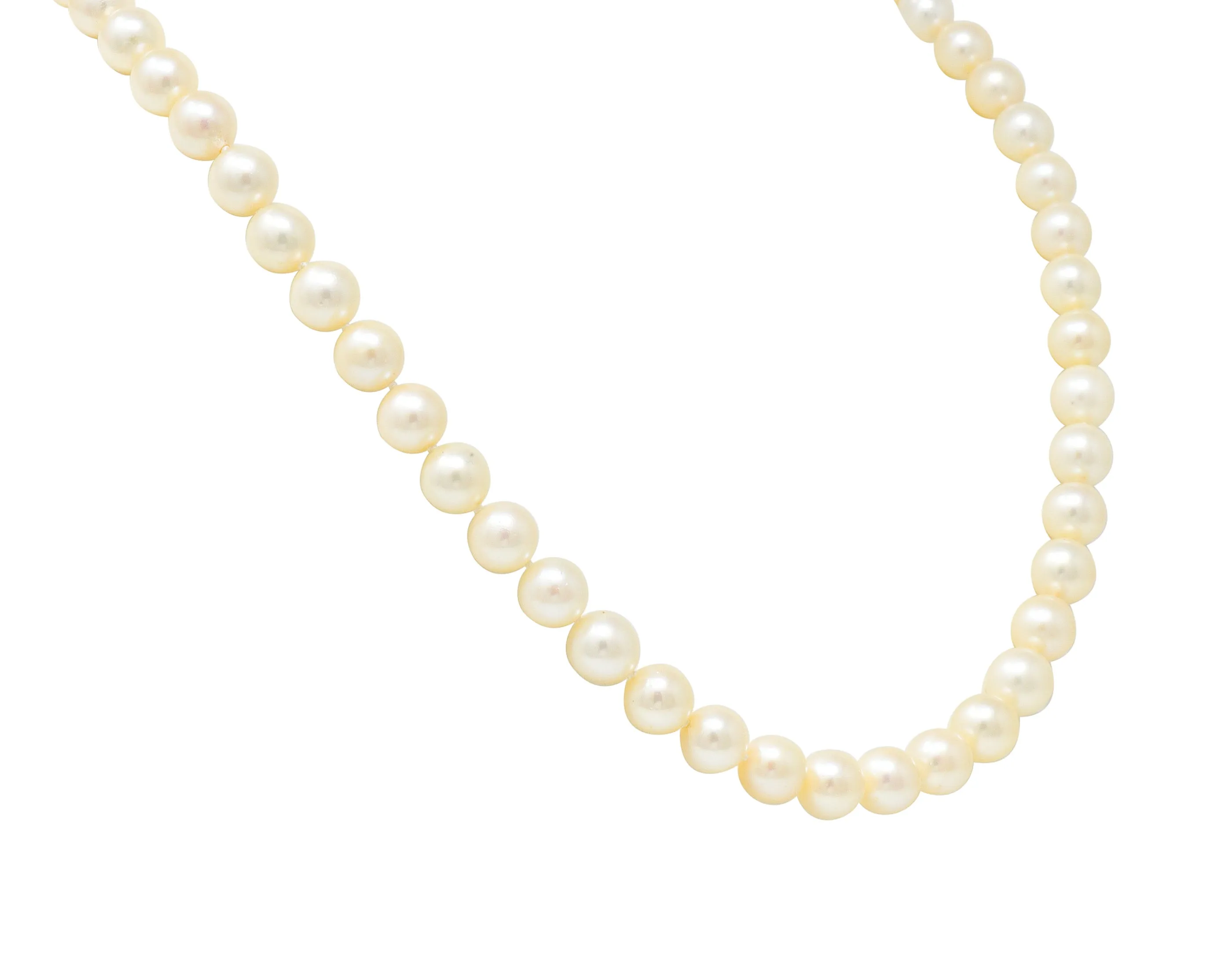 David Webb Cultured Pearl Lapis 18 Karat Gold Strand Necklace Circa 1960