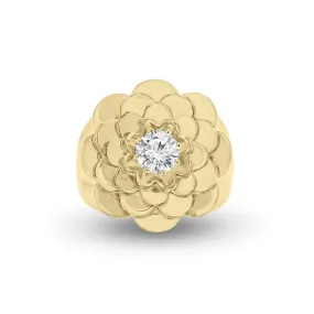 Diamond Bold Flower Ring