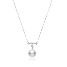 Diamond "5*" Seawater Pearl Necklace