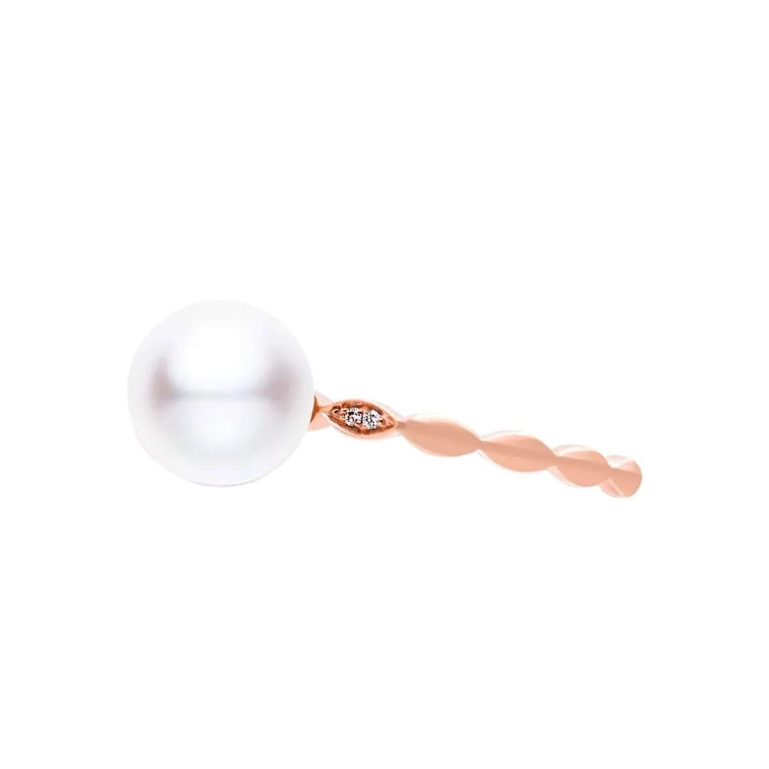 Diamond "Classic twist" Pearls Ring