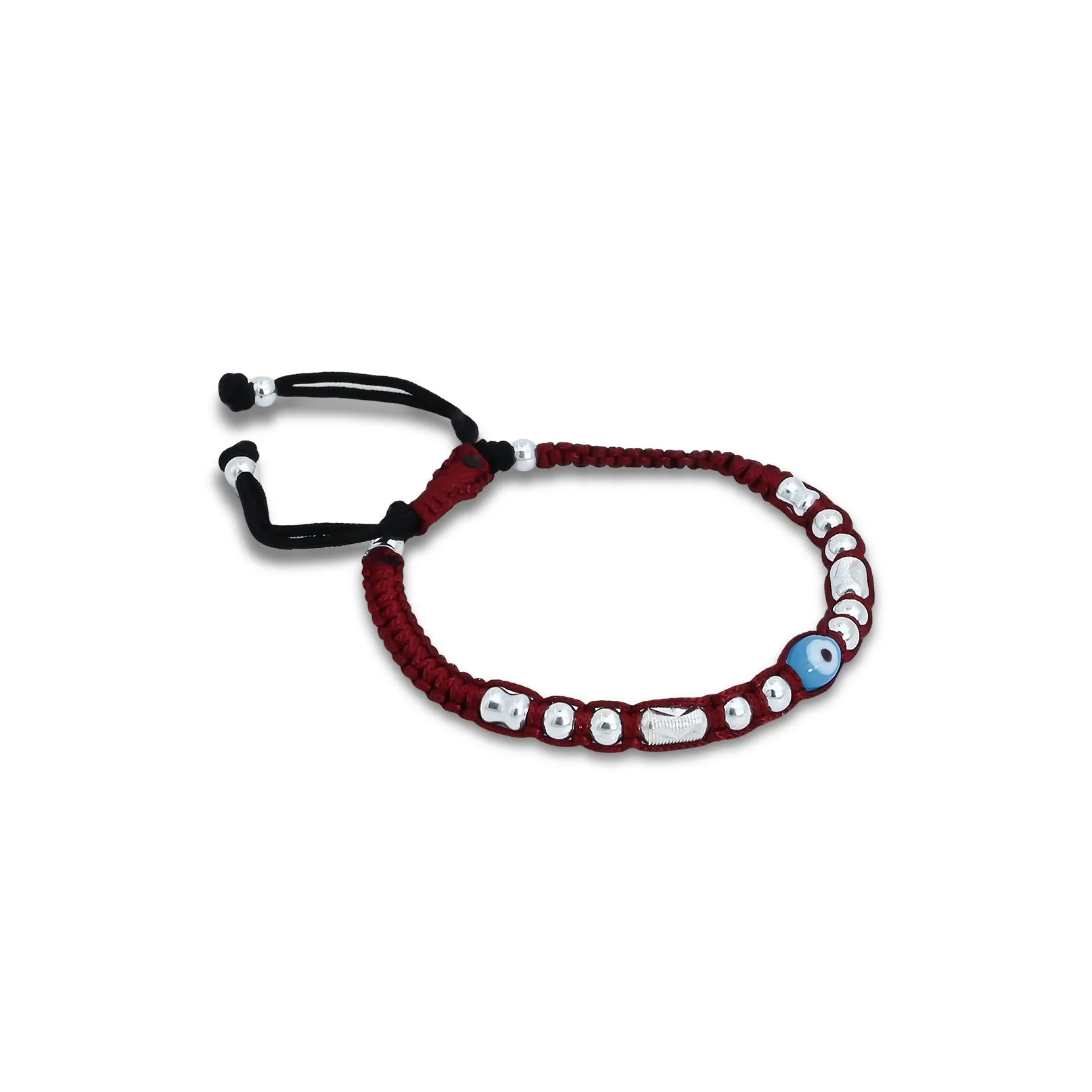 Evil Eye Dhaga Payal with Silver Beads For Girls