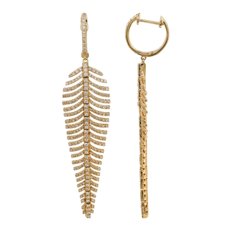 FEN FEATHER DROP EARRINGS