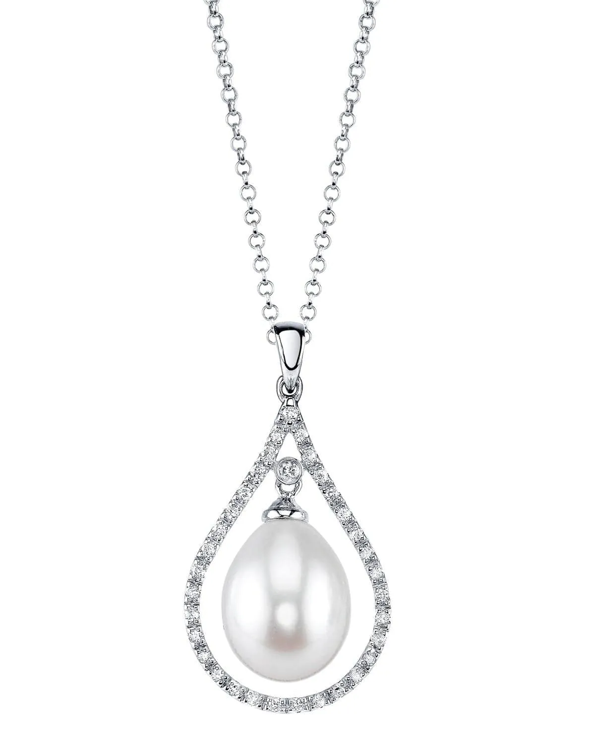 Freshwater Pearl & Diamond Danielle Pendant