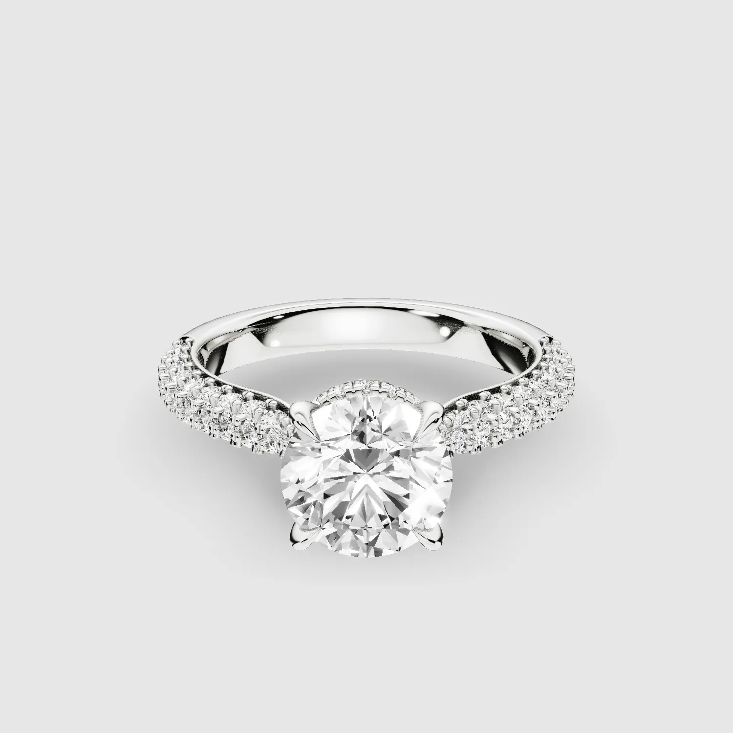 Glitterati Solitaire Ring -Round