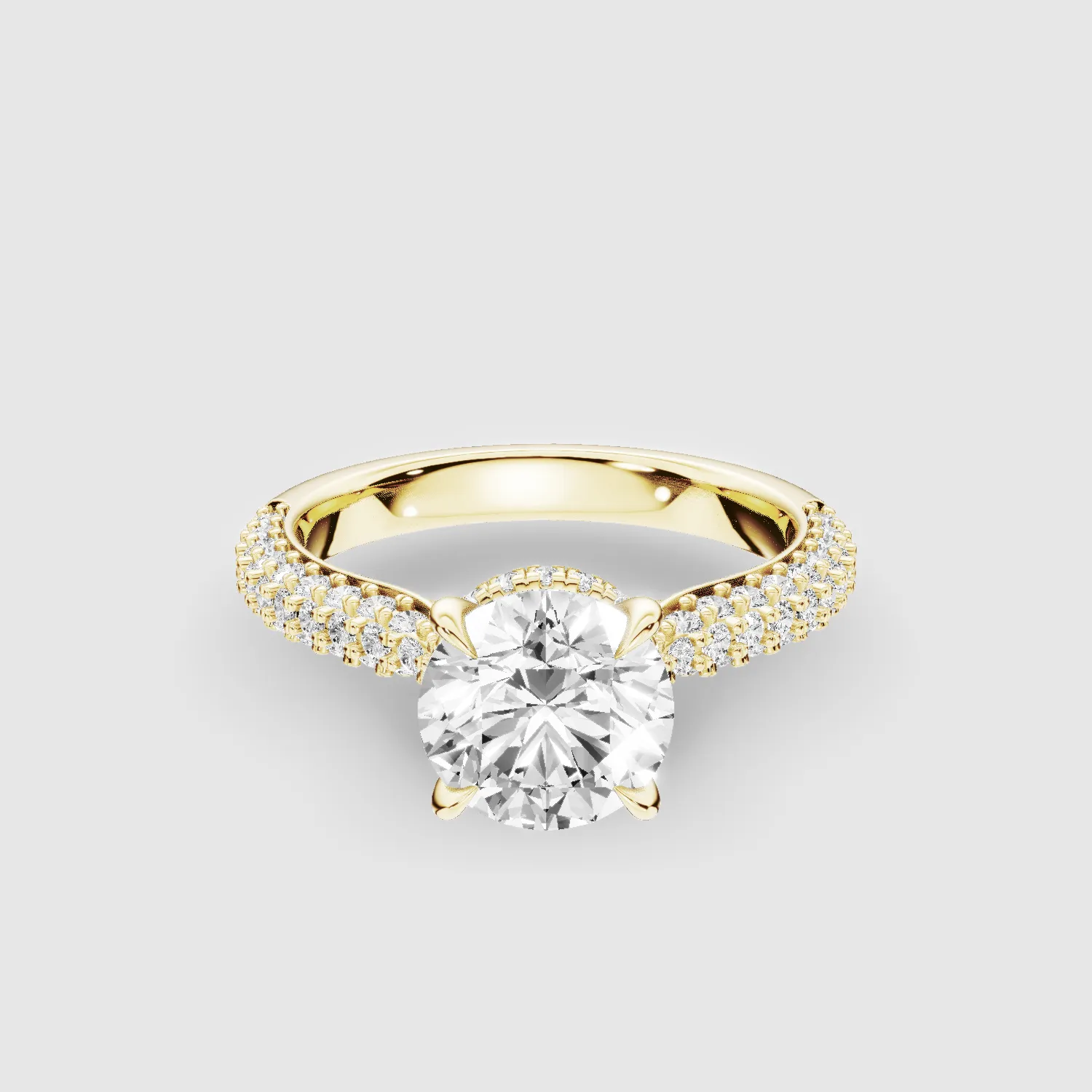 Glitterati Solitaire Ring -Round