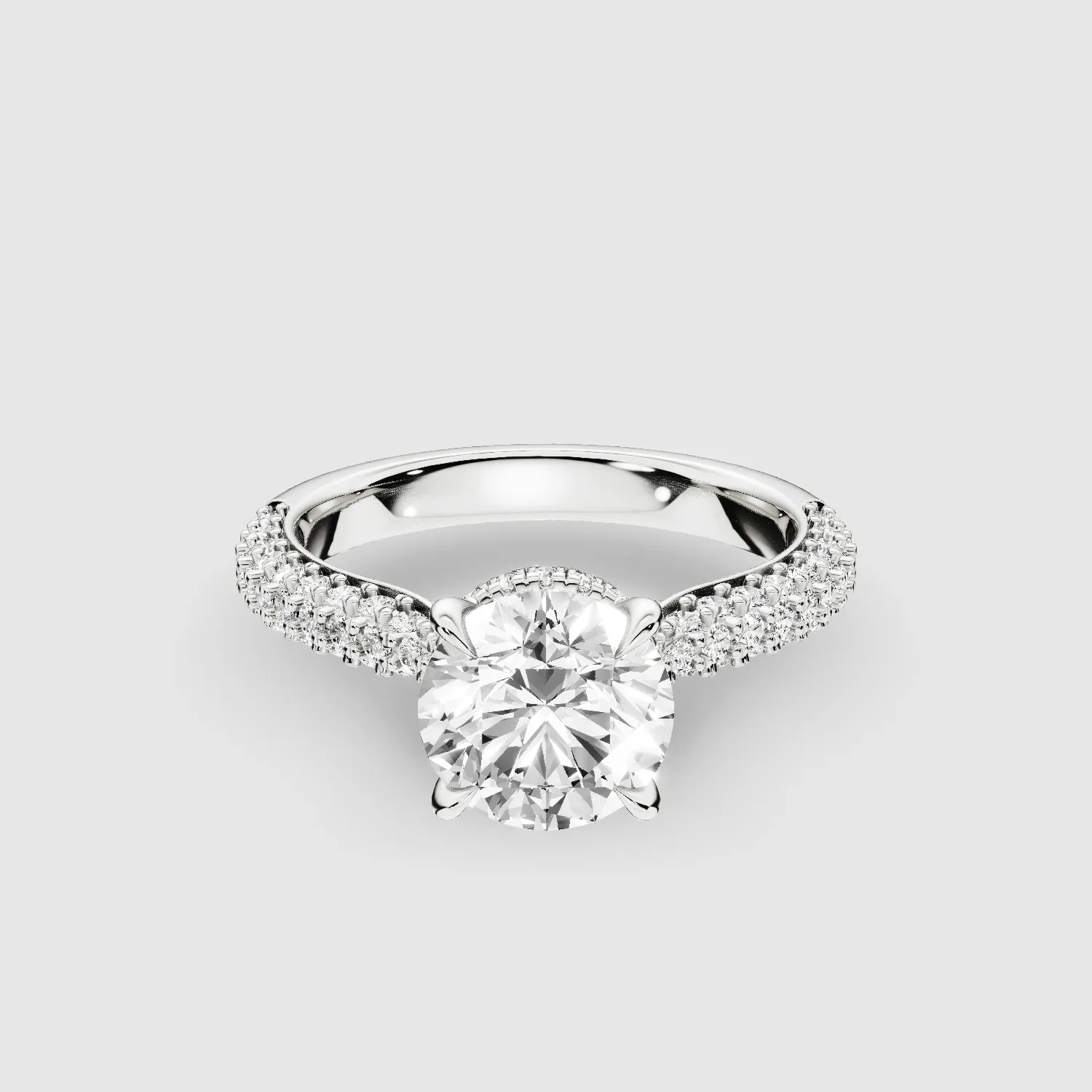 Glitterati Solitaire Ring -Round