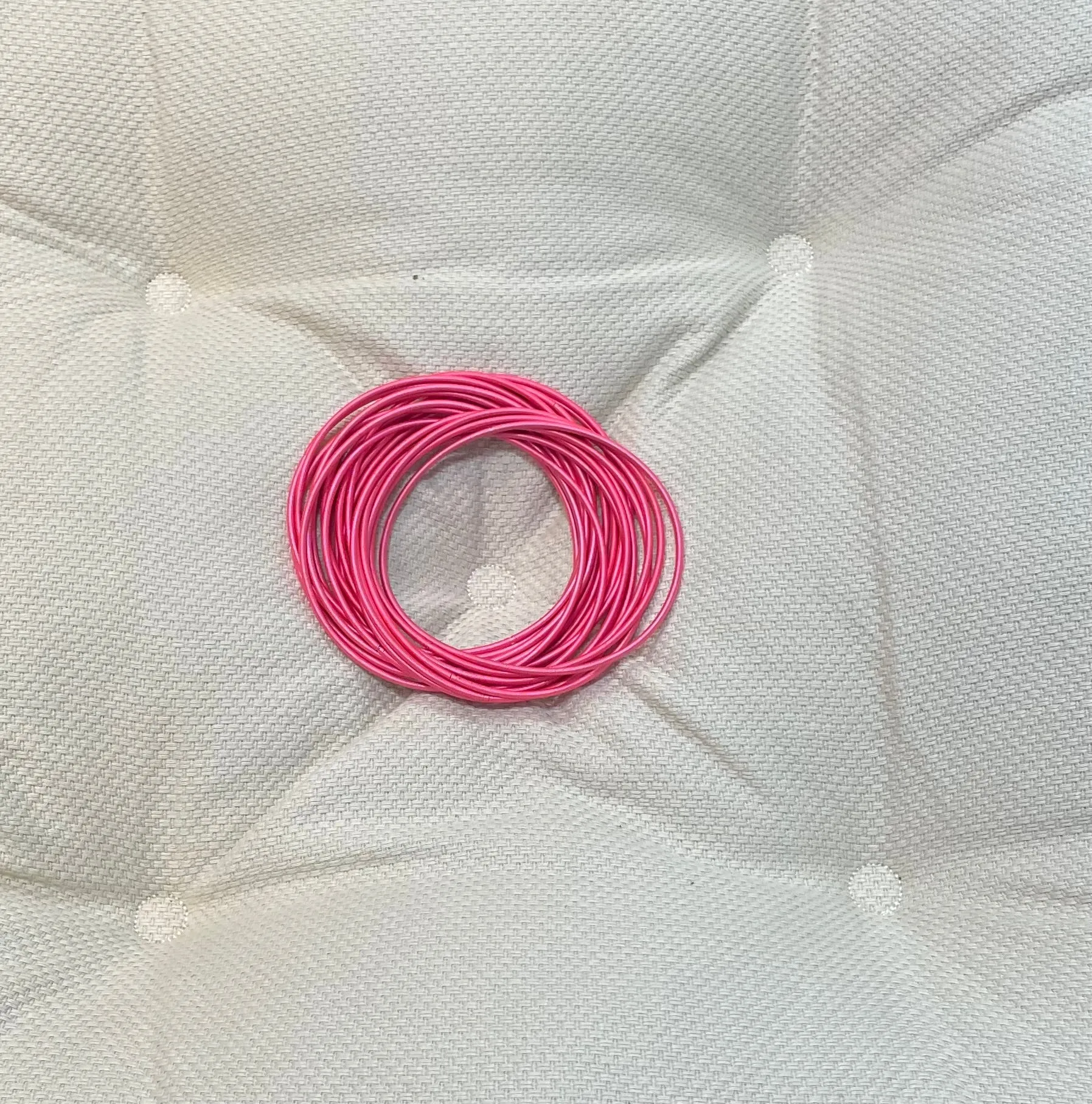 Guitar string bracelets in several colors