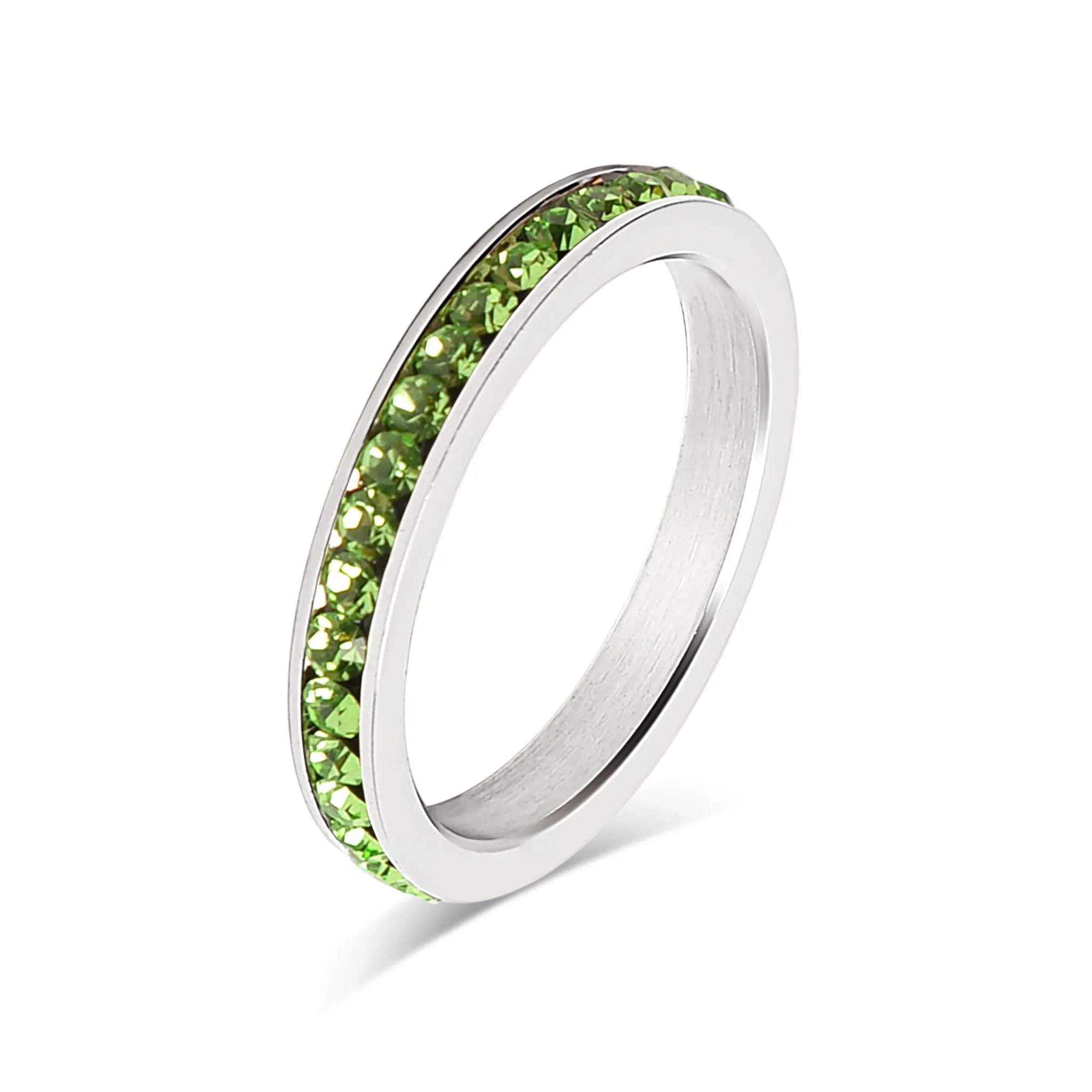 July-December CZ Eternity Stainless Steel Ring / ETR1000