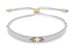 Jump Grey Friendship Beaded Bracelet