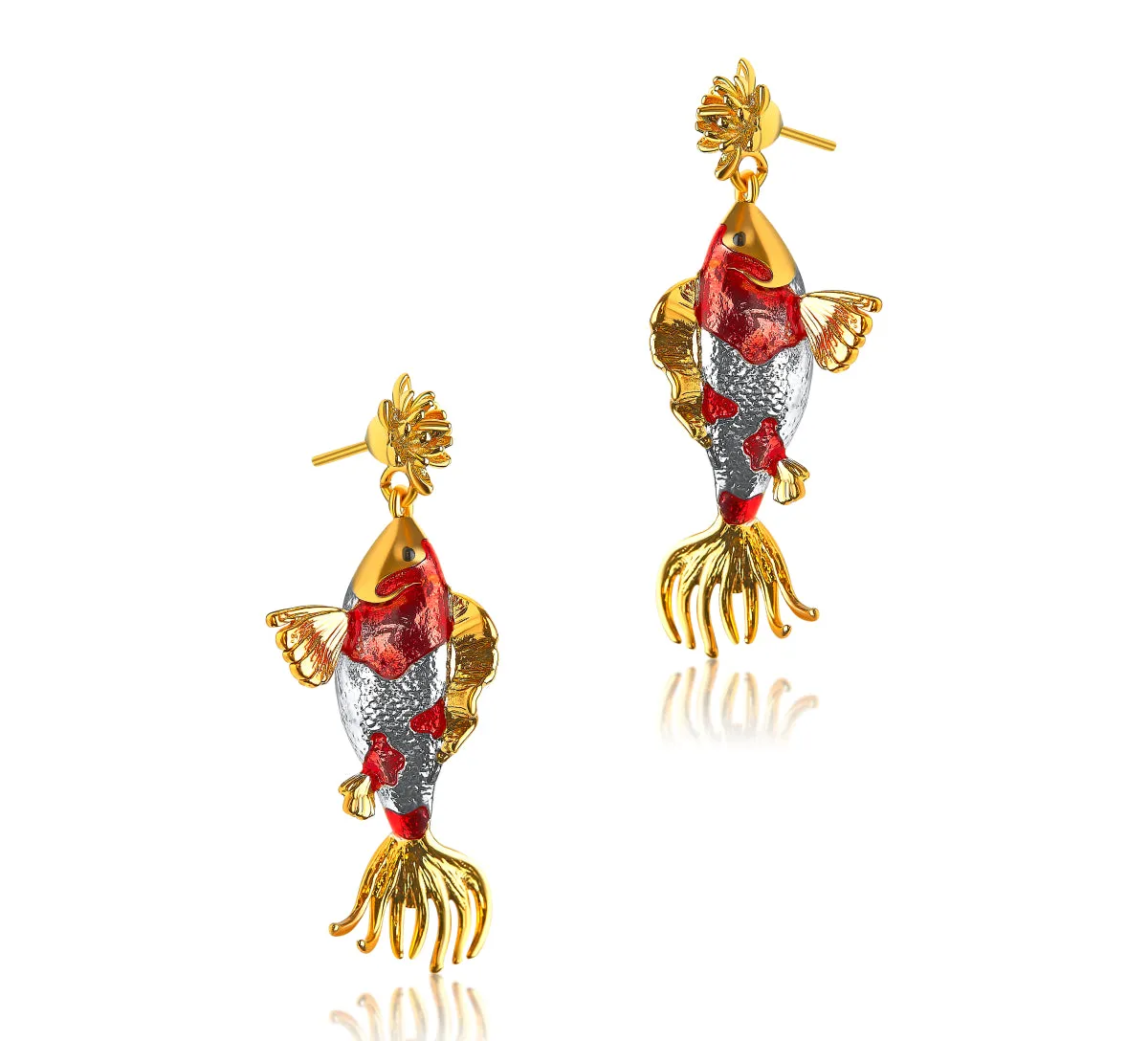 Koi Carp Drop Earrings