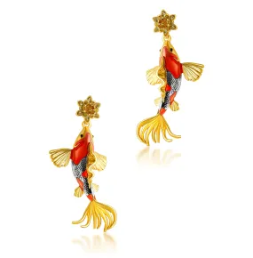 Koi Carp Drop Earrings