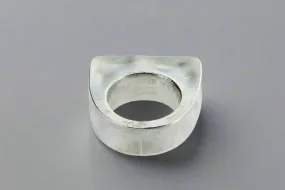 Large dent ring - pure silver