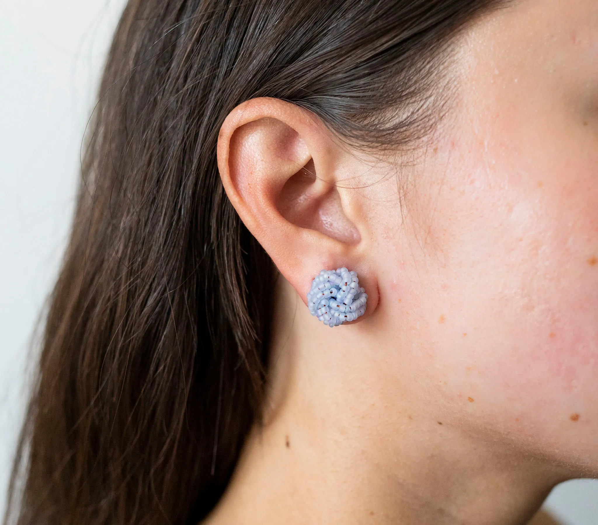 <br>Rosette Earrings<br> Sky