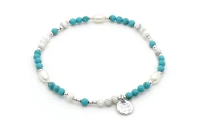 Manassa Blue Silver Bracelet