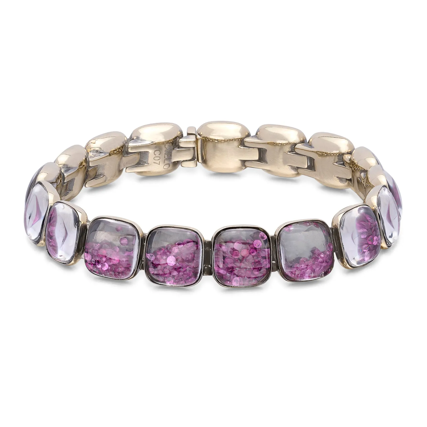 Mattia Cielo 18Kt Gold Ruby & Black Diamond Bracelet