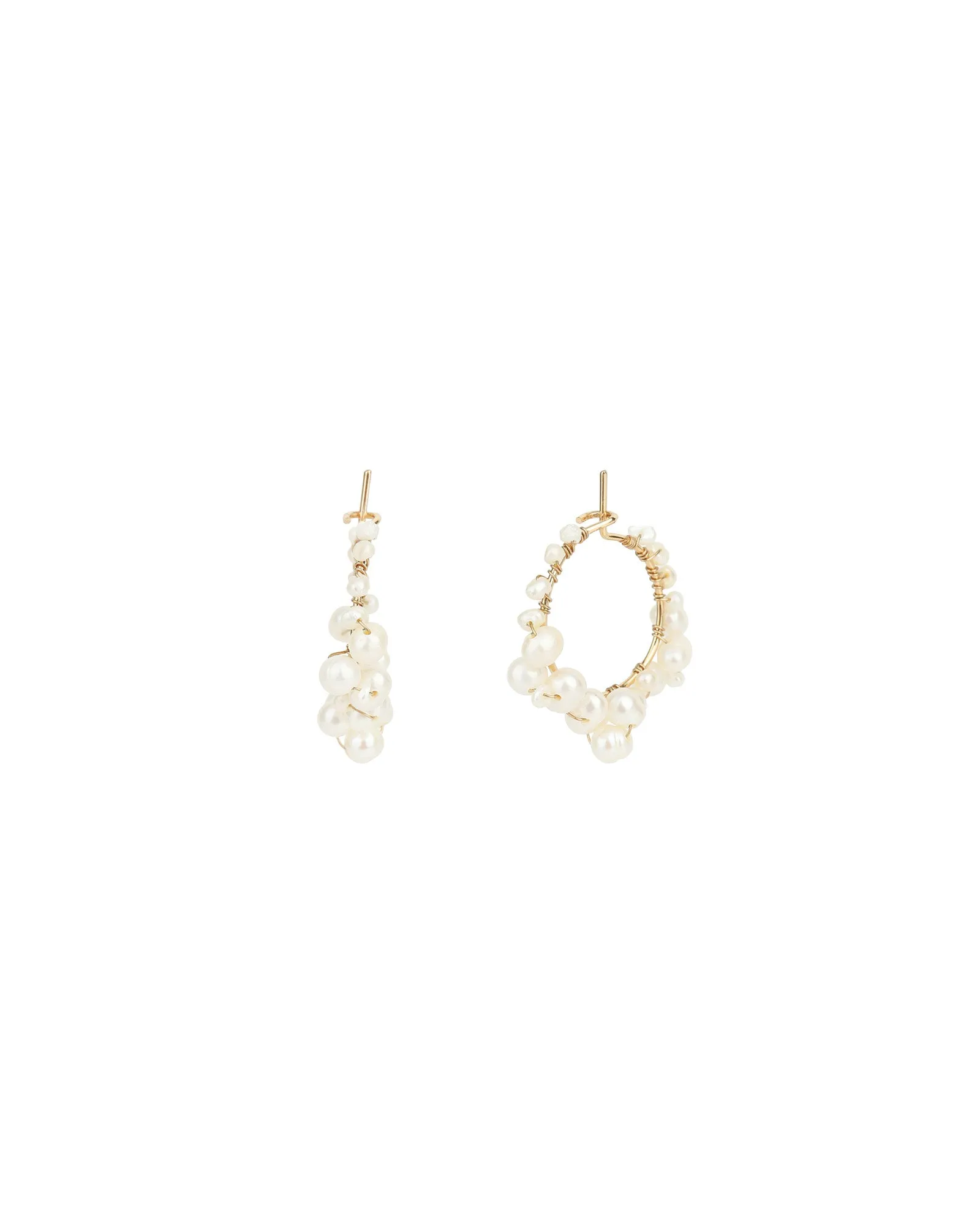 Mini Cruz Pearl Hoops