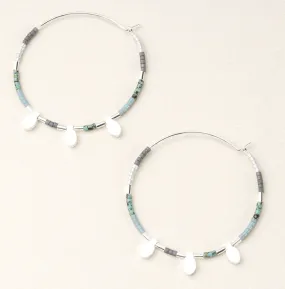 Miyuki Large Hoop Turquoise Multi/Silver