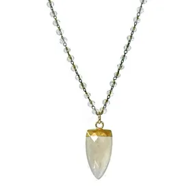 Moonstone Tooth Pendant