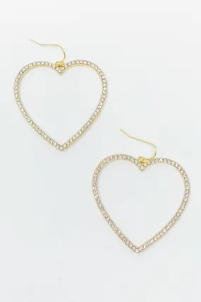 My Precious Heart Earrings, Gold