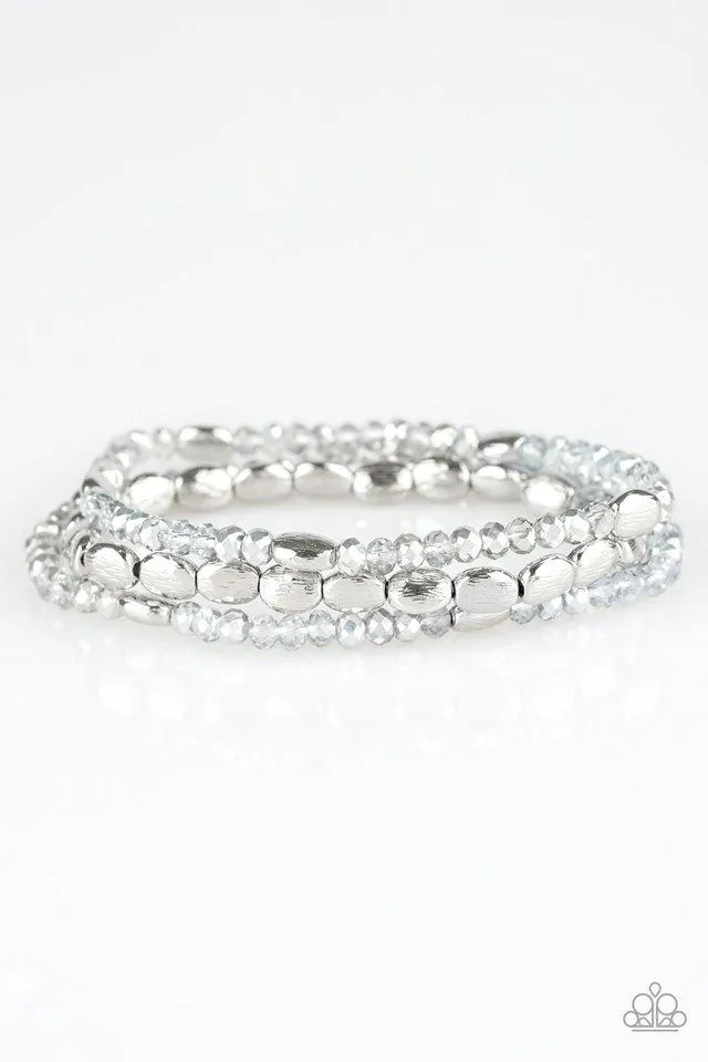 Paparazzi Bracelet ~ Hello Beautiful - Silver