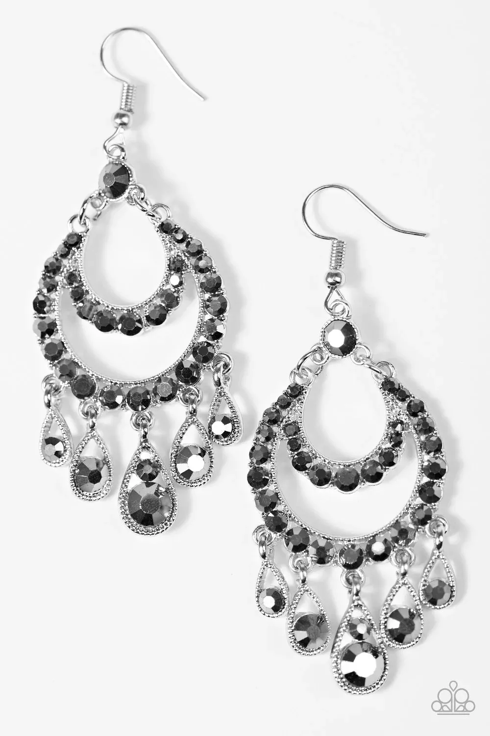 Paparazzi Earring ~ Hollywood Hottie - Silver