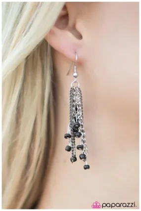 Paparazzi Earring ~ Out of This World - Black