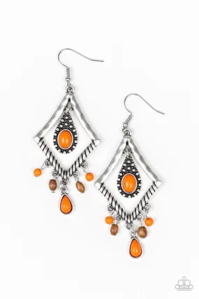 Paparazzi Earring ~ Southern Sunsets - Orange