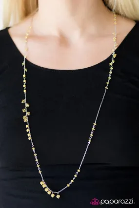 Paparazzi Necklace ~ In Your GLITZY-est Dreams - Yellow