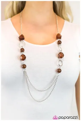 Paparazzi Necklace ~ Prismatic - Brown