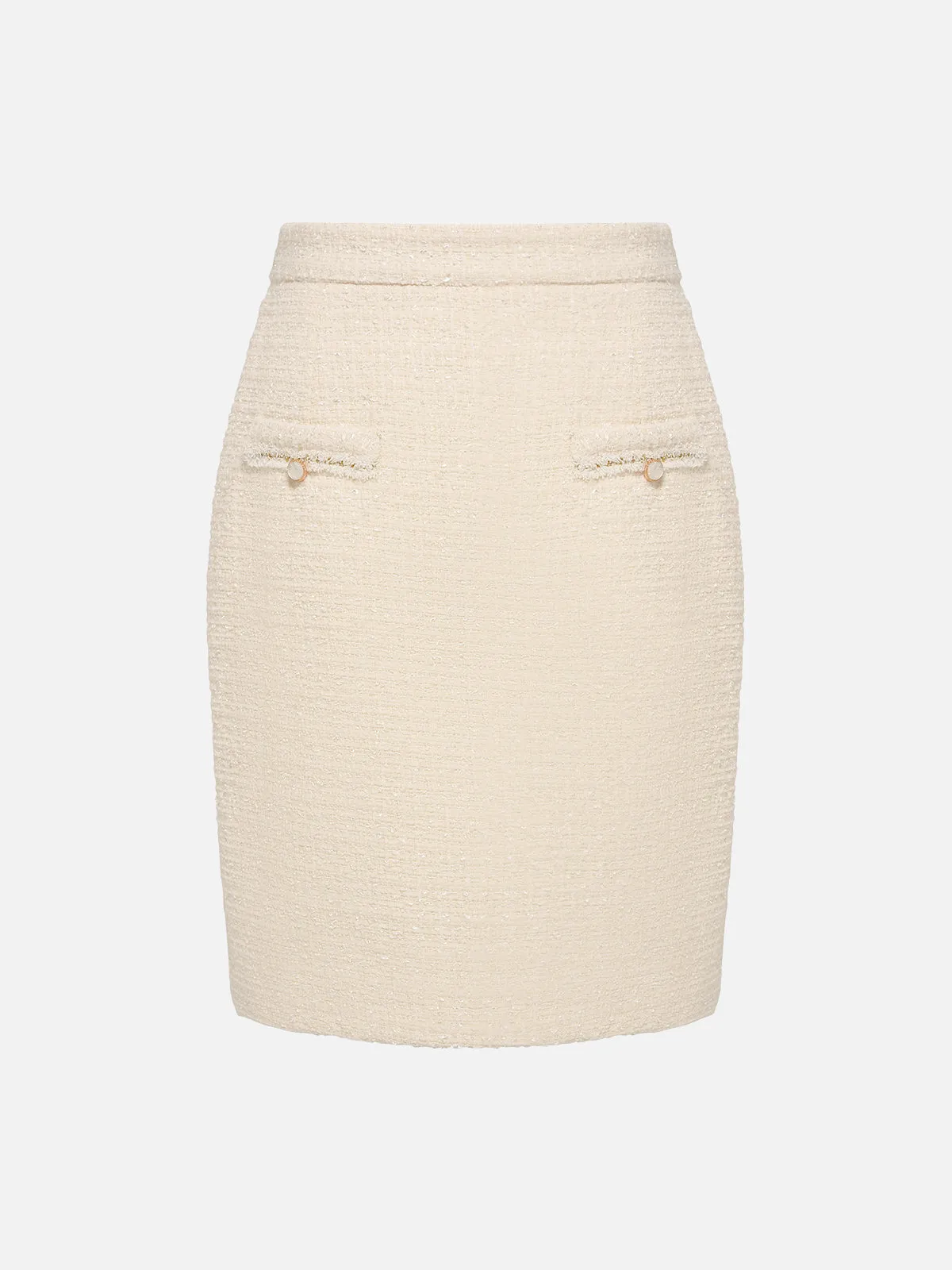 Pearl Tweed Knit Mini Skirt