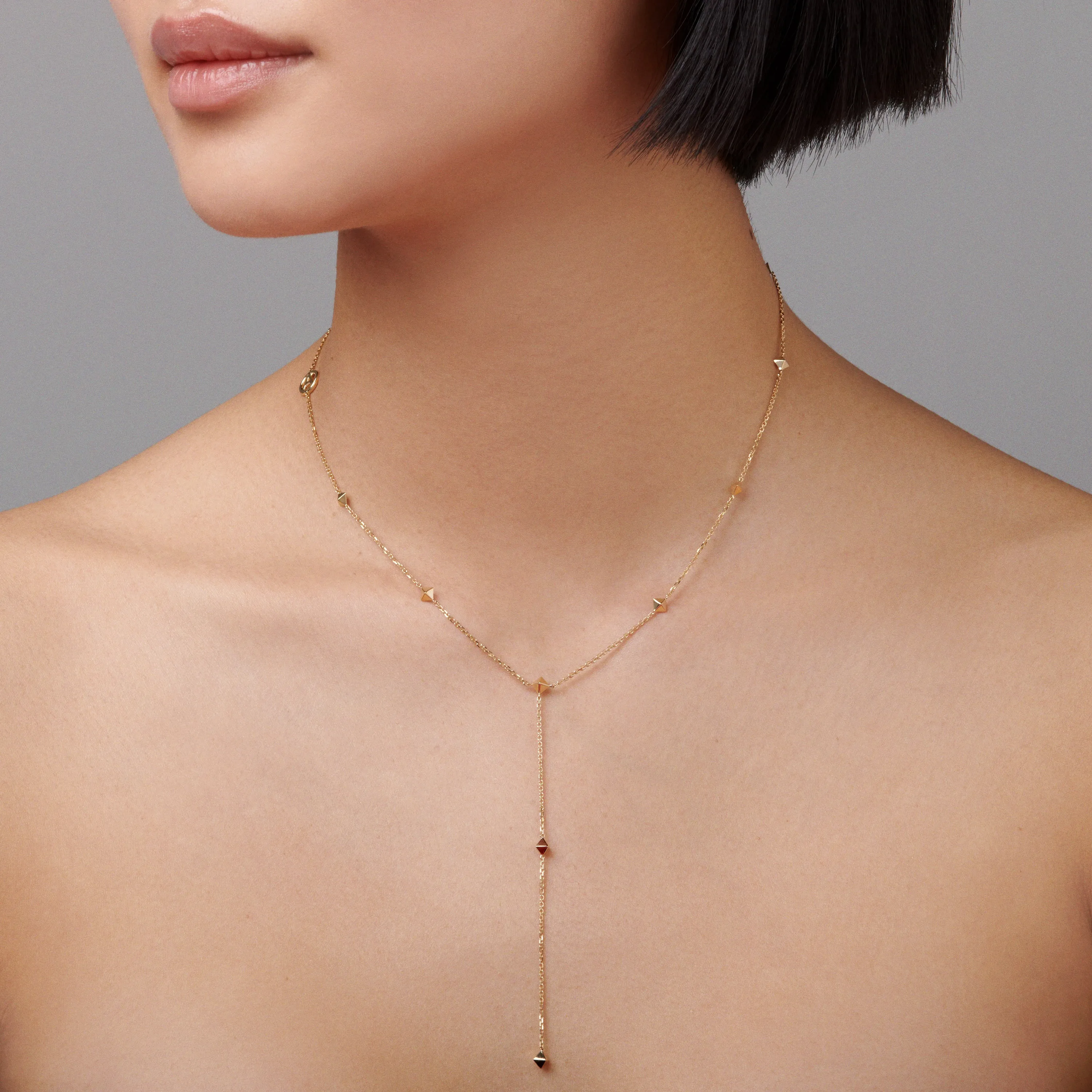 R.08® Lariat Necklace | Yellow Gold