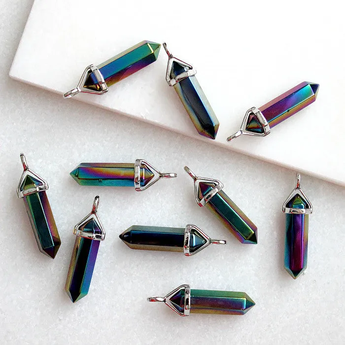 Rainbow Aura Titanium Necklace