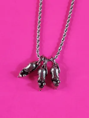 Rat Trio Charm Necklace