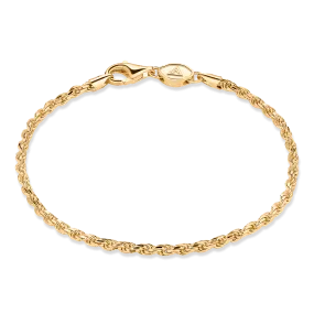 Rope Anklet, Gold Vermeil (2.3mm)