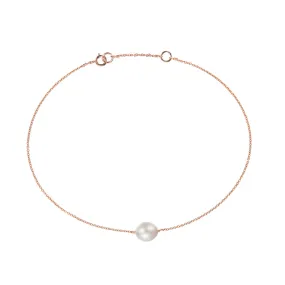 Rose Gold Small Pearl Anklet